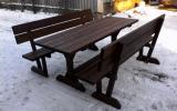 Tető nélküli kerti garnitúra