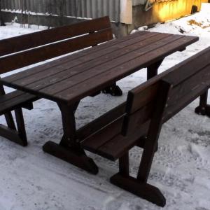 Tető nélküli kerti garnitúra